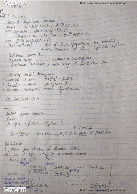 STAT331 Lecture Notes - Lecture 6: Canvention, Multivariate Random Variable, Matrix Ring thumbnail