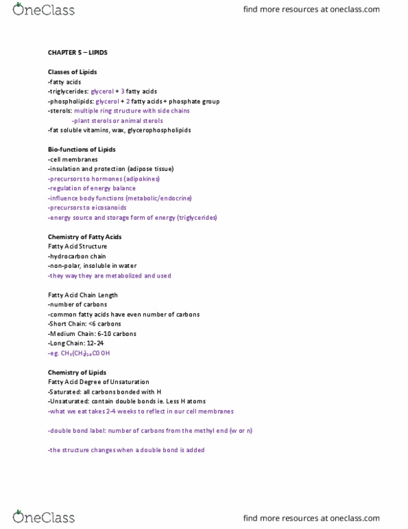 NU FS305 Lecture Notes - Lecture 5: Margarine, Swordfish, Olive Oil thumbnail