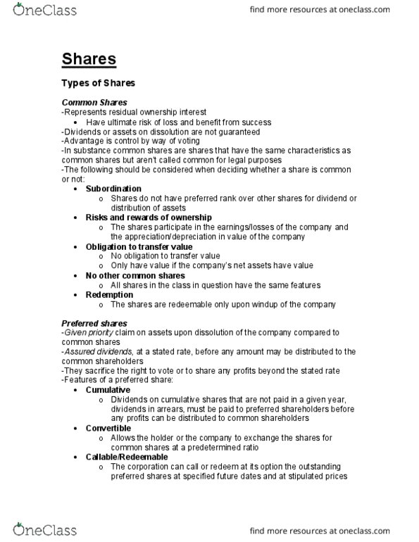 BU397 Lecture Notes - Lecture 8: Underwriting, Treasury Stock, Share Repurchase thumbnail