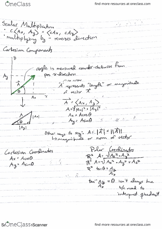 PHYSICS 151 Lecture 3: Scalar Multiplication and Cartesian Coordinates thumbnail