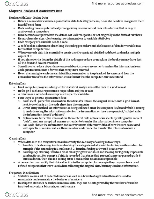 SOAN 2120 Chapter Notes - Chapter 8: Control Variable, Beta, Central Limit Theorem thumbnail