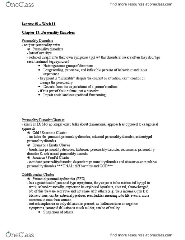 PSYB32H3 Lecture Notes - Lecture 9: Conduct Disorder, Karla Homolka, Paul Bernardo thumbnail