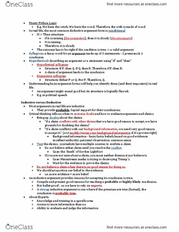 Media, Information and Technoculture 1025F/G Lecture Notes - Lecture 7: Gordon Lightfoot, Hypothetical Syllogism, Disjunctive Syllogism thumbnail