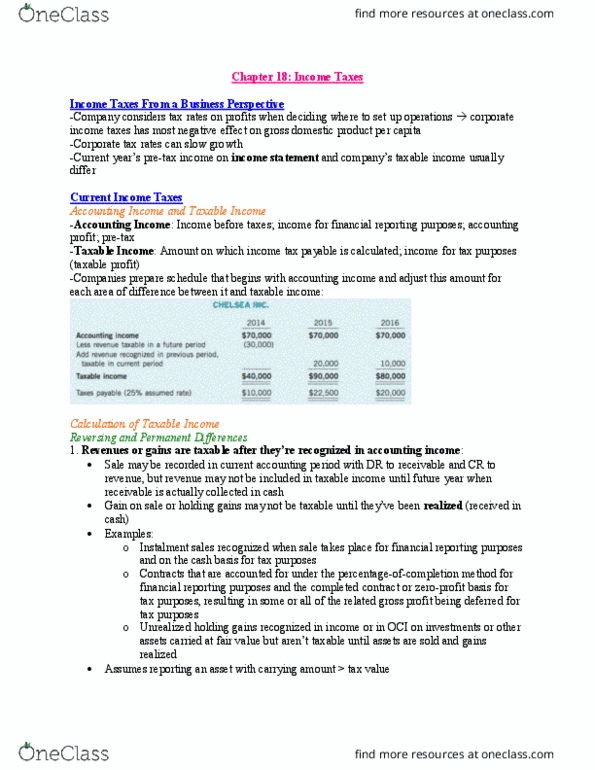 BU397 Chapter Notes - Chapter 18: Taxation In Canada, Disclose, Pys thumbnail