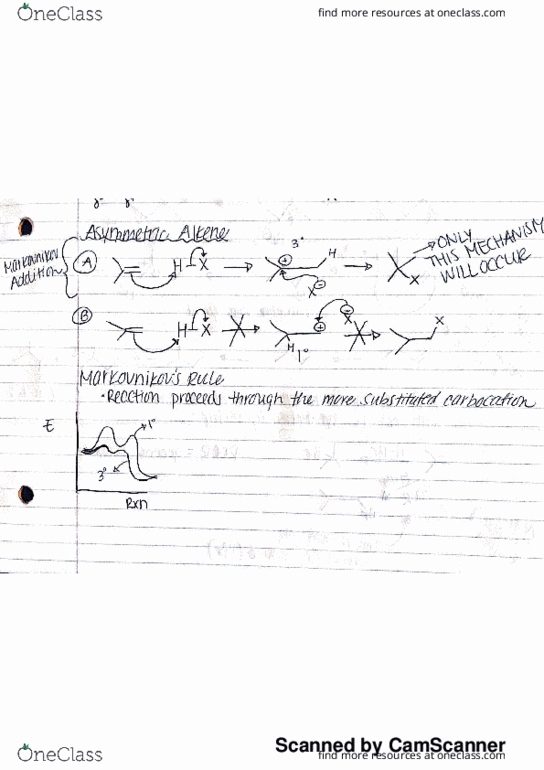 CHY 251 Lecture 22: Markovnikov's Rule & Acid-Catalyzed Hydration thumbnail