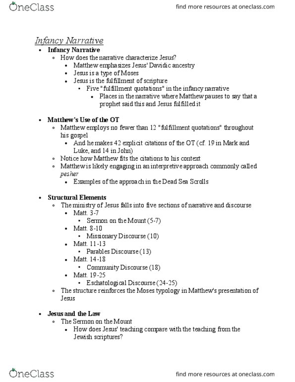 BIBL 101 Lecture Notes - Lecture 10: Book Of Leviticus, Pesher thumbnail