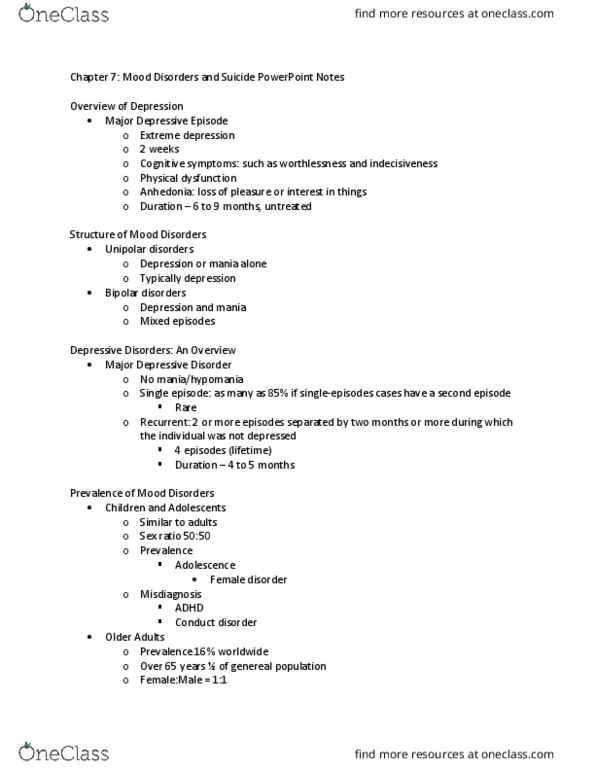 PSY 303 Lecture Notes - Lecture 7: Amitriptyline, Valproate, Xerostomia thumbnail