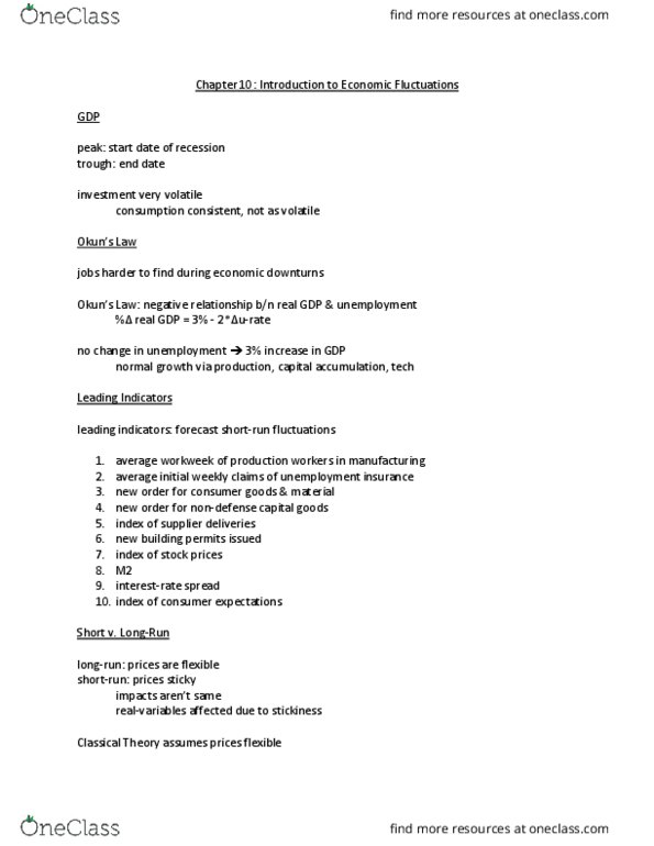 ECON 1110 Chapter Notes - Chapter 10: Natural Disaster, Uric Acid, Capital Accumulation thumbnail