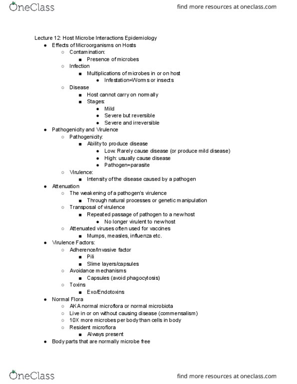 BIOS10115 Lecture Notes - Lecture 12: Herd Immunity, Etiology, Dracunculus Medinensis thumbnail