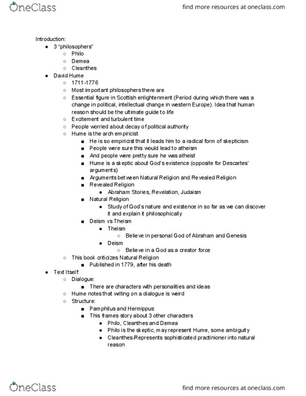 PHIL10101 Lecture Notes - Lecture 1: Unmoved Mover, Ontological Argument, Cosmological Argument thumbnail