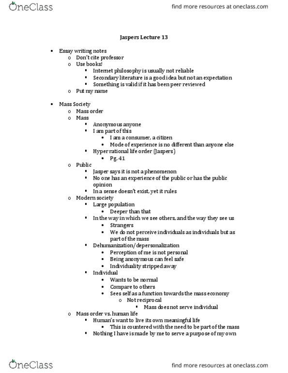 PHIL 373 Lecture Notes - Lecture 13: Class Discrimination thumbnail