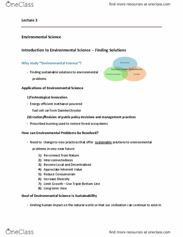 ENVS 1000U Lecture Notes - Lecture 3: Biomimetics, Habitat Destruction, Sustainable Development Goals thumbnail