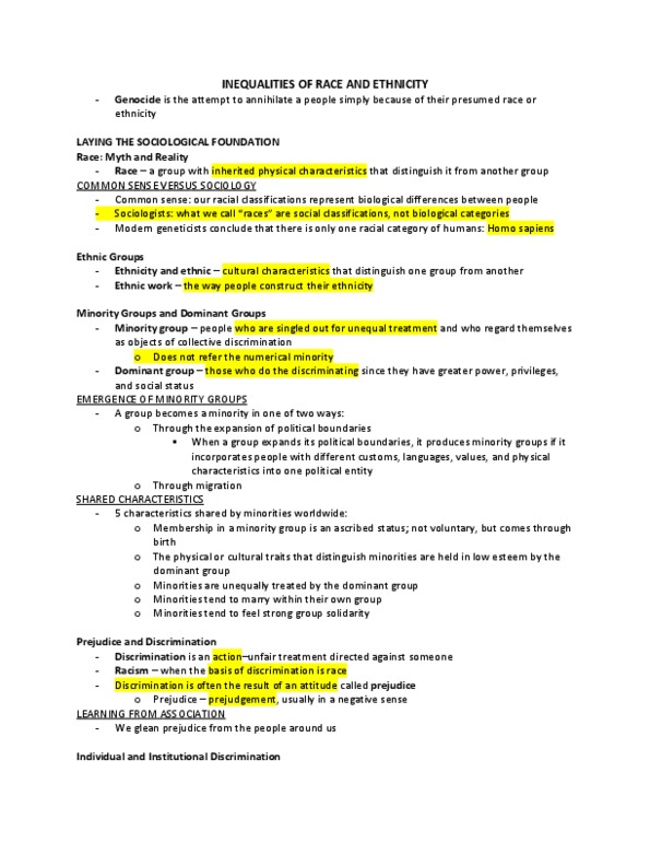 SY101 Chapter Notes -Selective Perception, Meritocracy, The Authoritarian Personality thumbnail