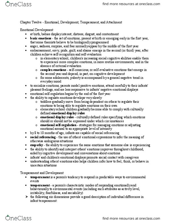 PSYC 2110 Chapter Notes - Chapter 12: Kewpie, Ethology, Dazed thumbnail