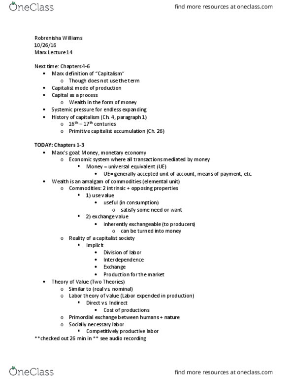 ECON BC 3041x Lecture Notes - Lecture 14: Barter, Migraine, Economic System thumbnail