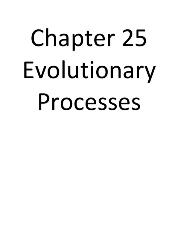 BIOLOGY 1M03 Chapter Notes - Chapter 25: Allele Frequency, Mutation, Disruptive Selection thumbnail