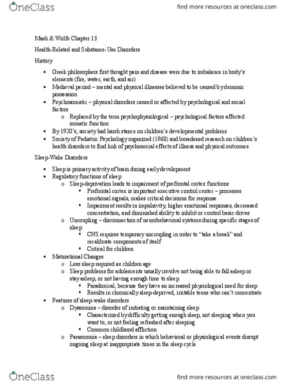 PSYC 330 Chapter Notes - Chapter 13: Stress Management, Hypoglycemia, Radiation Therapy thumbnail