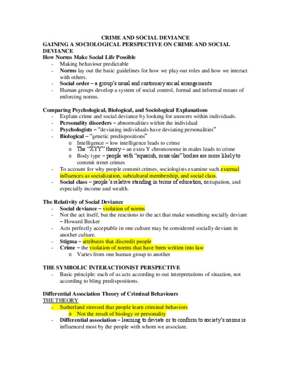 SY101 Chapter Notes -Labeling Theory, Xyy Syndrome, Y Chromosome thumbnail