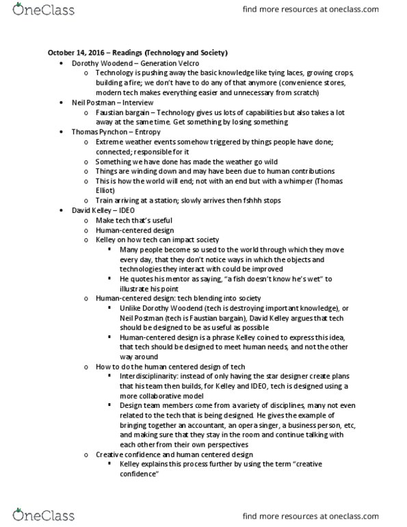 ENGL199 Lecture Notes - Lecture 11: Inter-Active Terminology For Europe, Pus, Ais People thumbnail