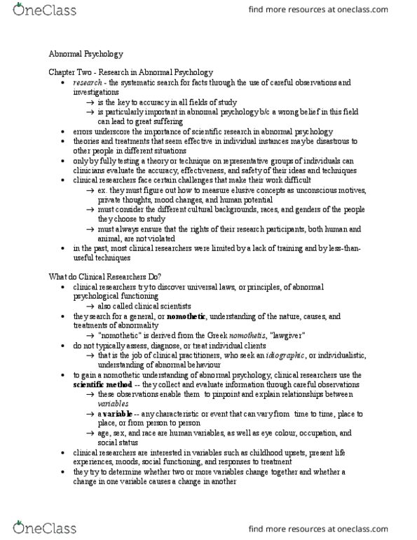 PSYC 3140 Chapter Notes - Chapter 2: The Control Group, Random Assignment, Institutional Review Board thumbnail