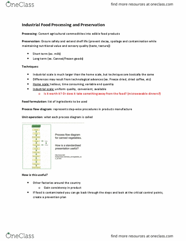 NU FS100 Lecture Notes - Lecture 3: Pasteurization, Case-Hardening, Spray Drying thumbnail