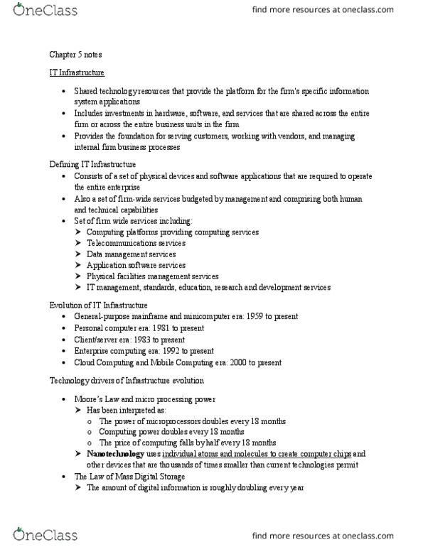 ITM 102 Chapter Notes - Chapter 5: Graphical User Interface, Autonomic Computing, Loose Coupling thumbnail