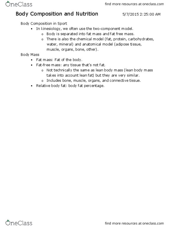 KNES 348 Chapter Notes - Chapter 15: Vo2 Max, Extracellular Fluid, Ad Libitum thumbnail