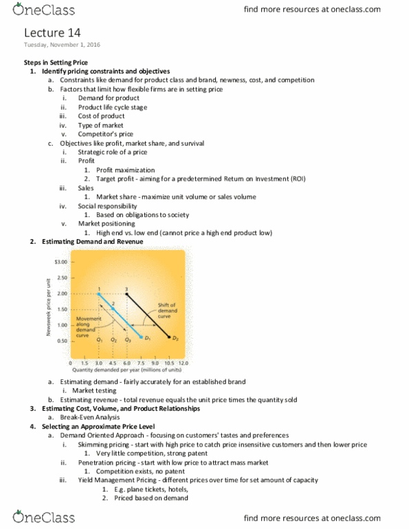 MGCR 352 Lecture Notes - Lecture 14: Profit Maximization, Costco thumbnail