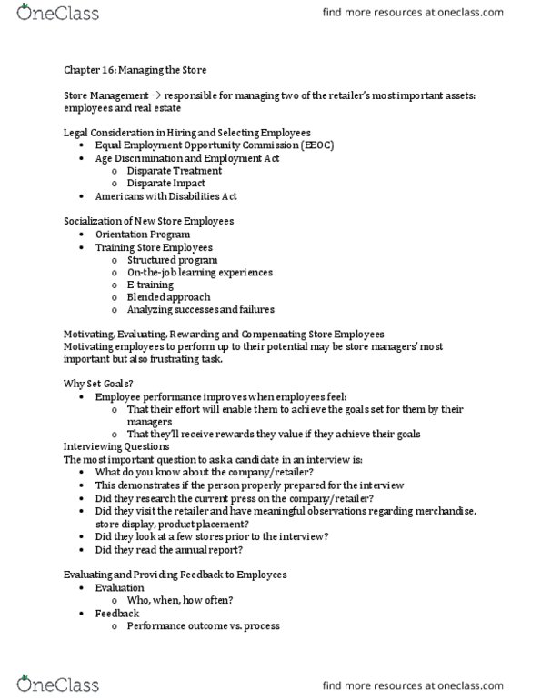 FM 262 Lecture Notes - Lecture 16: Job Enrichment, Product Placement thumbnail