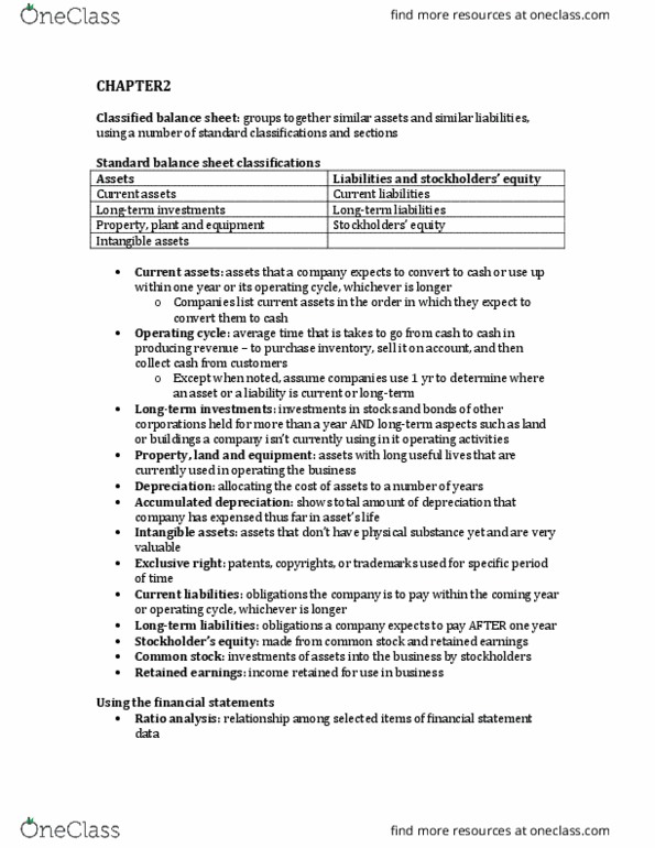 ACCT207 Chapter Notes - Chapter 2: International Accounting Standards Board, Accrual, Preferred Stock thumbnail