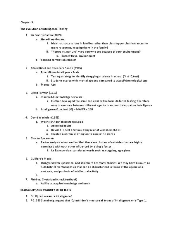 PSYC 1002 Chapter Notes - Chapter 9: Determinant, Extraversion And Introversion, White Matter thumbnail