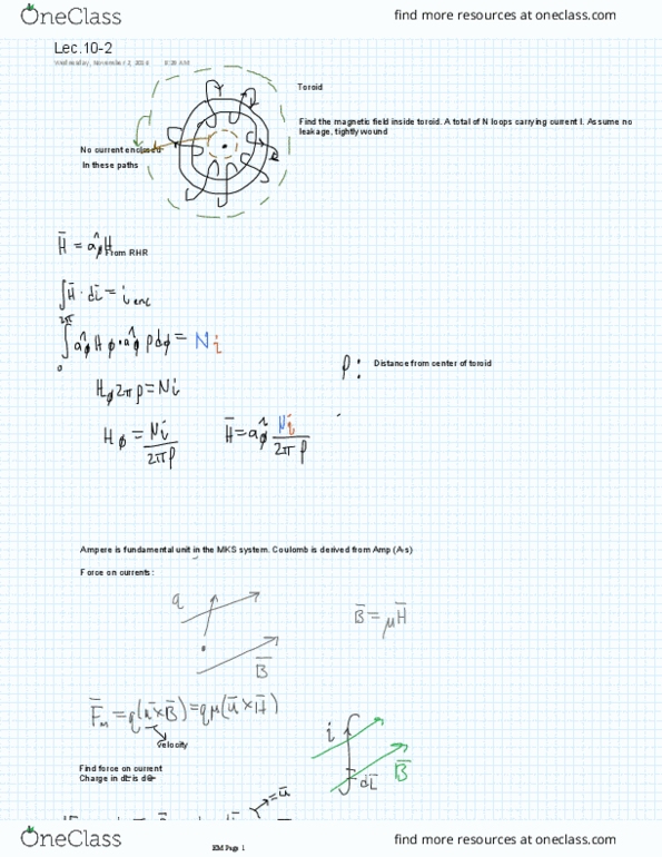 ECEN 3613 Lecture Notes - Lecture 9: Toroid thumbnail