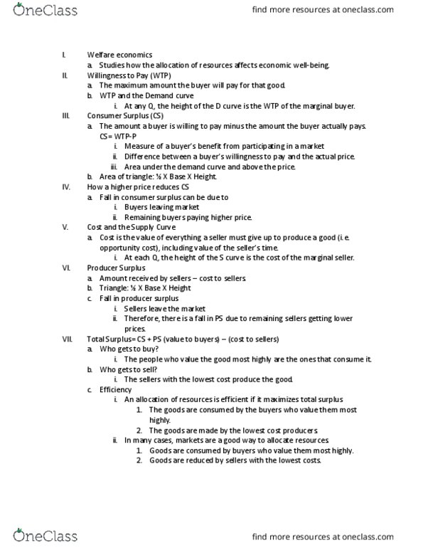 ECO 100 Lecture Notes - Lecture 7: Economic Surplus, Demand Curve, Opportunity Cost thumbnail