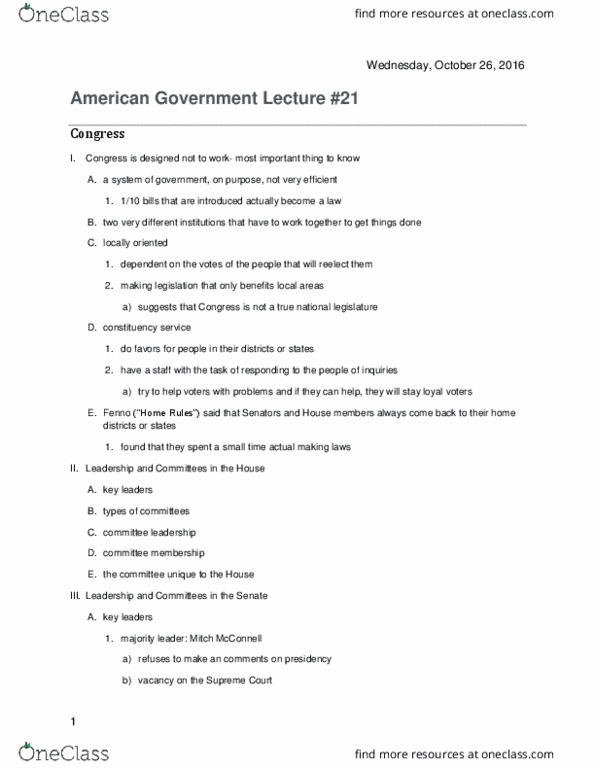 POL_SC 1100 Lecture Notes - Lecture 21: Dixiecrat, Sin Tax, Lyndon B. Johnson thumbnail
