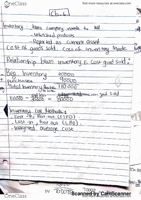MGMT 101 Lecture Notes - Lecture 9: Chief Operating Officer, Current Asset thumbnail