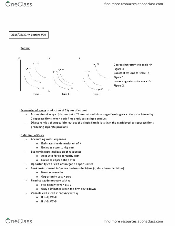 ECO204Y5 Lecture Notes - Lecture 14: Opportunity Cost, Sunk Costs thumbnail