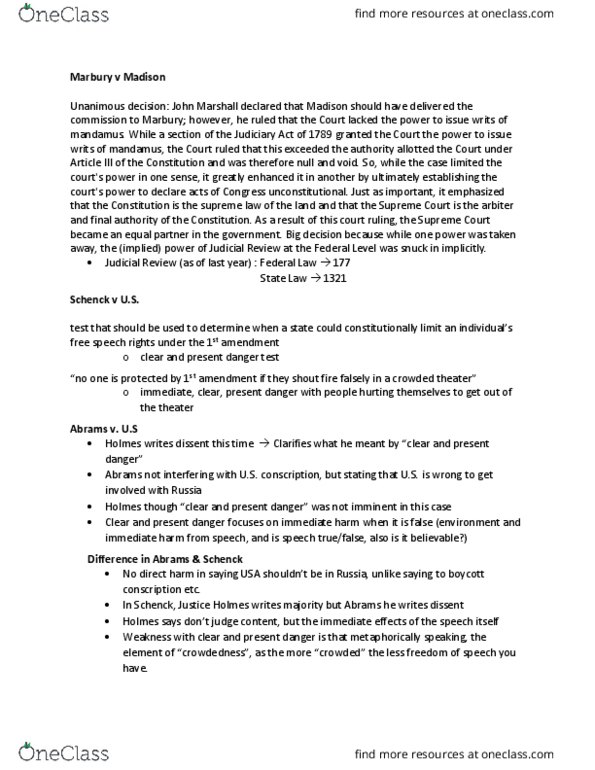 POL203Y5 Chapter Notes - Chapter all: Antonin Scalia, Government Incentives For Plug-In Electric Vehicles, Judicial Restraint thumbnail