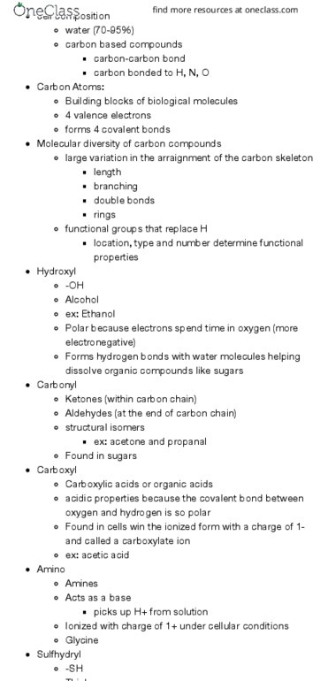 BIO SCI 93 Lecture Notes - Lecture 3: Phospholipid, Hydrophile, Margarine thumbnail