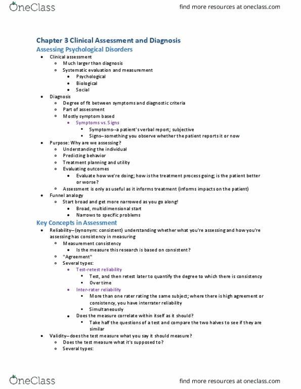 PSY 105 Lecture Notes - Lecture 6: Inter-Rater Reliability, External Validity, Internal Validity thumbnail