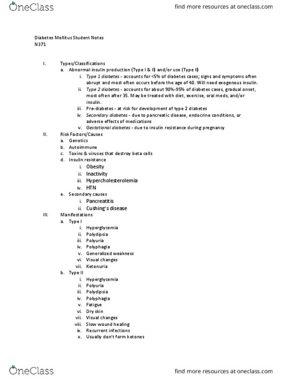 NURS 371 Lecture Notes - Lecture 6: Kidney Disease, Peripheral Neuropathy, Headache thumbnail