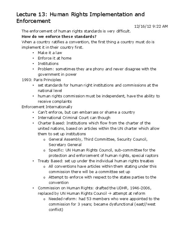 INTD 200 Lecture Notes - Lecture 13: Religious Intolerance, International Criminal Court, Universal Declaration Of Human Rights thumbnail