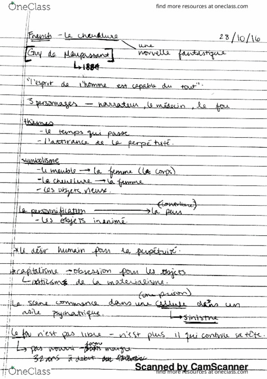 FREN 2001 Lecture 17: la chevelure thumbnail