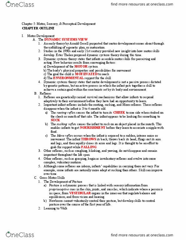 HD 1004 Lecture Notes - Lecture 5: Motor Coordination, Orienting Response, Visual Acuity thumbnail