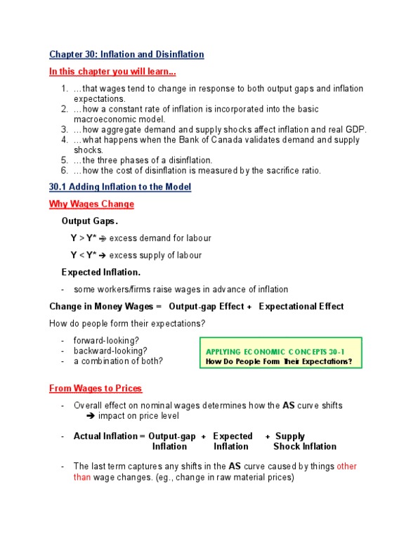 ECON 105 Lecture Notes - Demand Shock, Macroeconomic Model, Aggregate Demand thumbnail