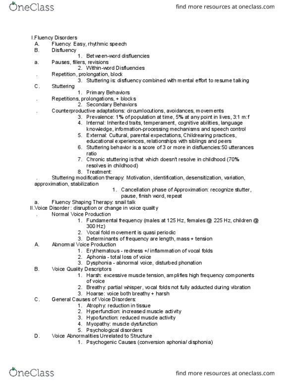 CSD 212 Lecture Notes - Lecture 6: Myopathy, Trachea, Spasmodic Dysphonia thumbnail