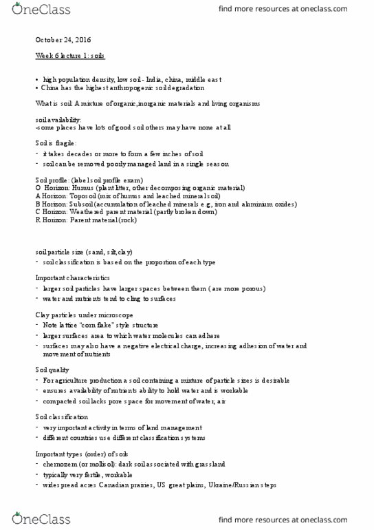 ES101 Lecture Notes - Lecture 13: Soil Salinity, Crop Rotation, Overgrazing thumbnail