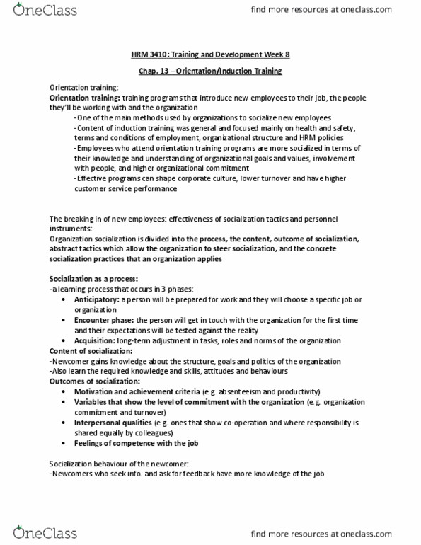 HRM 3410 Lecture Notes - Lecture 8: W. M. Keck Observatory, Absenteeism, Organizational Commitment thumbnail