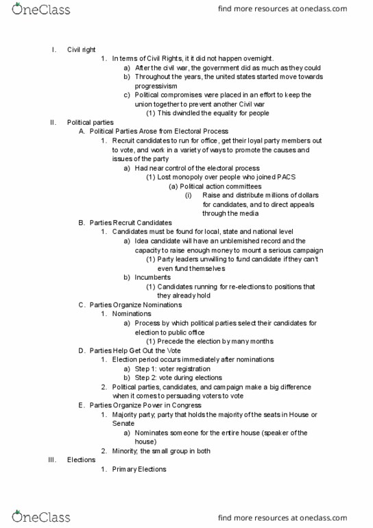 POSC 100 Final: Final Exam Study Guide - OneClass