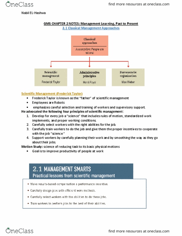 ITM 100 Chapter Notes - Chapter 2: Systems Theory, Charn, Human Relations Movement thumbnail