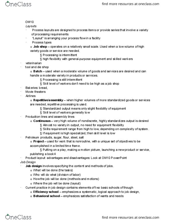 SMG OM 323 Chapter Notes - Chapter 6,7,5: Job Rotation, Job Enrichment, Microsoft Powerpoint thumbnail
